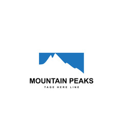 mountain peaks logo template