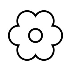Flower vector icon, fower symbol illustration. Flower logo.