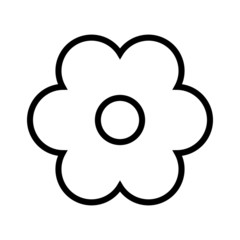 Flower vector icon, fower symbol illustration. Flower logo.