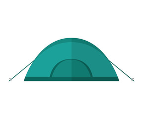 blue camping tent isolated on white background vector illustration EPS10