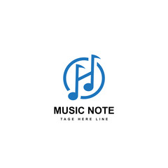 music note logo template