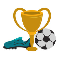 Soccer sport game cartoons isolated