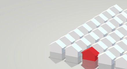 3d render  home  for real estate business content.