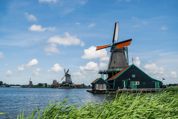 Dutch windmill in Zaanse Schans Holland