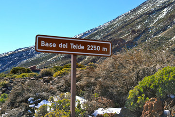 Obraz premium Sign on volcano in Tenerife