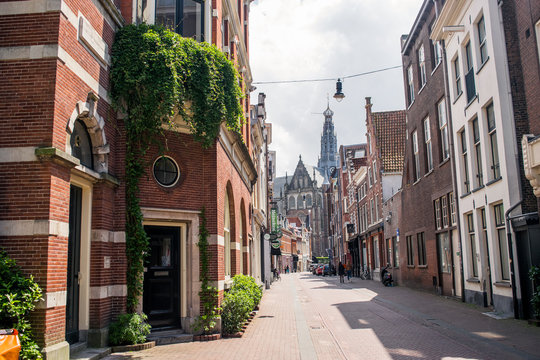 Street in the old town of Haarlem