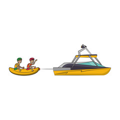 Water extreme sport cartoon isolated