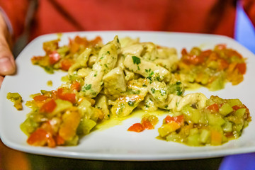 Chicken in curry sauce