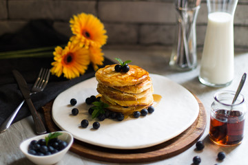 Pancakes with blueberry