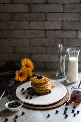 Pancakes with blueberry