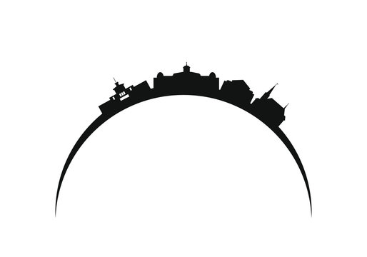 city skyline of Weimar in germany