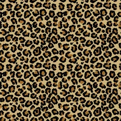 Behang Dierenhuid Luipaard vector naadloos patroon