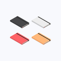 Notebook Isometric Color Icons