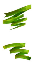Watercolor vintage flags garlands set in vector. Party and wedding decor elements