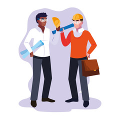 Avatar cartoon engineer men design