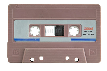 Old cassette for tape recorder. a symbol of 80s, 90s period
