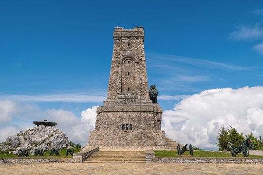 Monument to Freedom Shipka - Shipka, Gabrovo, Bulgaria. Memorial is situated on the peak of Shipka in the Balkan Mountains near Gabrovo, Bulgaria.