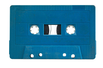 Old cassette for tape recorder. a symbol of 80s, 90s period