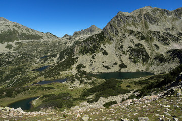 Landscape with Valyavishki chukar peak and Prevalski lakes, Pirin Mountain, Bulgaria