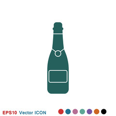 Champagne vector icon, celebration concept icon on background