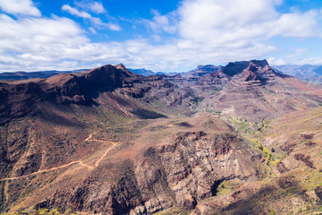 Degollada de las Yeguas canyon, Gran Canaria Spain.