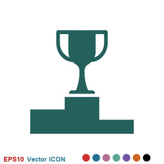 Champion vector icon, flat design for web or mobile app, award symbol.