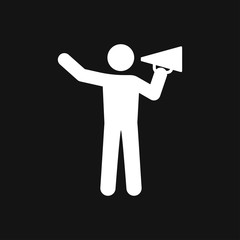 Coach icon, banner coaching concept, vector logo