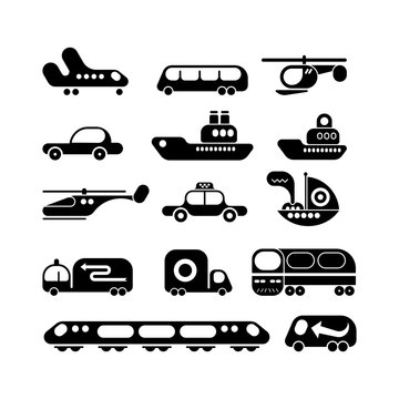 Transport vector icon set
