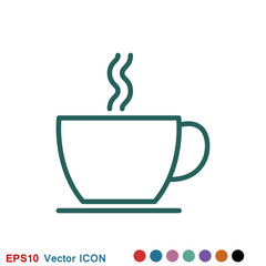 Coffee cup icon. Coffee drink vector symbol stock web illustration.