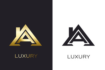 Real Estate A Initial house Logo for Business