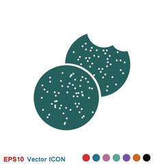 Cookie icon. Biscuit cookie or biscotti vector icon