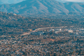 Obraz premium San Diego, USA, 2018. City infrastructure, residential district, view from above. Real estate, accommodation concept