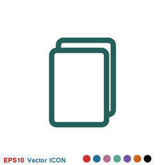 Copy vector icon. Duplicate app symbol. Creative UI item