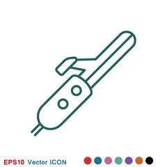 Curler vector icon. Beauty elements, make up, cosmetics in flat style icons
