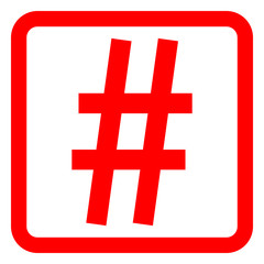 Obraz premium Hashtag icon. Simple element illustration. Hashtag symbol design from Social Media Marketing collection. web and mobile.