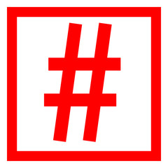 Hashtag icon. Simple element illustration. Hashtag symbol design from Social Media Marketing collection. web and mobile.
