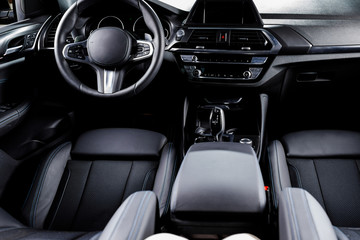 Interior of prestige modern car.