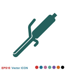 Curler vector icon. Beauty elements, make up, cosmetics in flat style icons