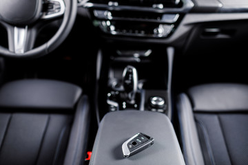 Interior of prestige modern car.