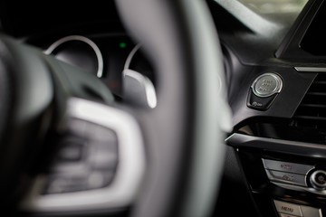 Interior of prestige modern car.
