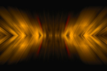 Abstract gold gradient  background. Symmertic motion blur texture.