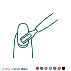 Nail care icon. Pedicure and manicure equipment. Vector illustrations