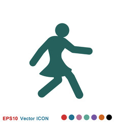 Dancing vector icon. Illustration on background, people dance