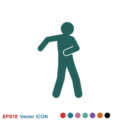 Dancing vector icon. Illustration on background, people dance