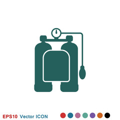 Diving icon, water sport vector sign, symbol
