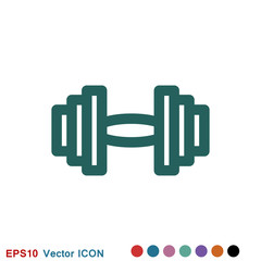 Dumbbell for gym icon, symbol for vector design