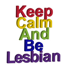 LGBT concept, motivating phrase in the colors of the rainbow. Keep calm and be yourself