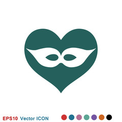 Erotic vector icon for adult only content, flat illustration