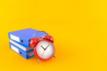 Alarm clock with ring binders