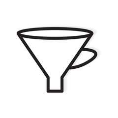 black funnel icon- vector illustration